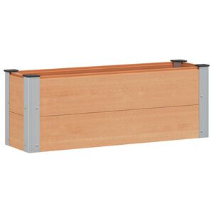 vidaXL Arriate elevado Marr&oacute;n 100 x 30 x 36 cm WPC y Aluminio