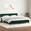 vidaXL Cama box spring con colch&oacute;n terciopelo verde oscuro 180x220 cm