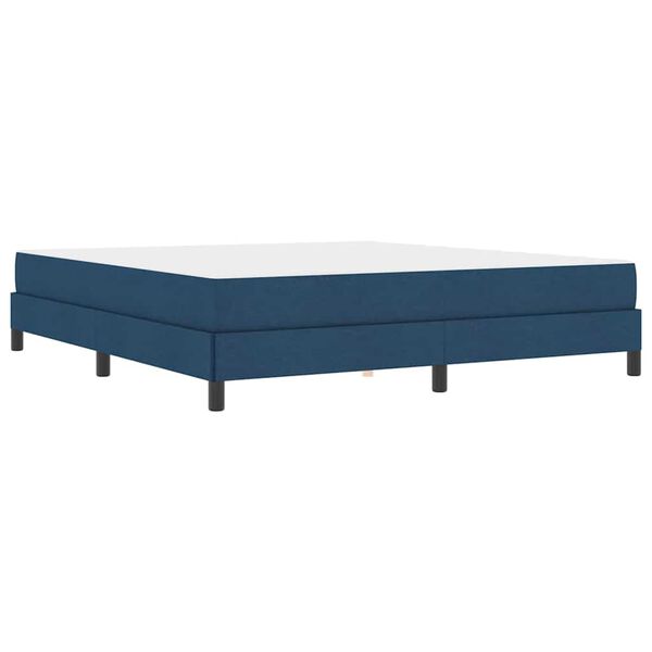 vidaXL Cama tipo Box Spring con colchón Azul 180 x 200 cm tela