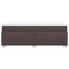 vidaXL Cama box spring con colch&oacute;n tela marr&oacute;n oscuro 80x200 cm
