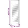 vidaXL Puerta de armario de lamas 4 uds blanco 69x29,5 cm