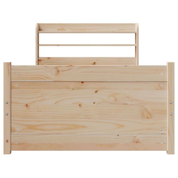 vidaXL Estructura de cama con cabecero madera maciza de pino 90x200 cm