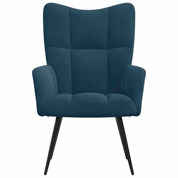 vidaXL Sill&oacute;n de relax de terciopelo azul