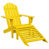 vidaXL Silla jard&iacute;n Adirondack y otomana madera maciza abeto amarilla