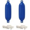 vidaXL Defensas de barco 2 uds. &Oslash; 16 x 58 cm Azul PVC
