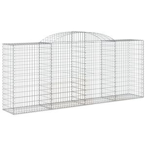 vidaXL Cesta gaviones forma arco hierro galvanizado 300x50x120/140 cm