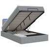 vidaXL Cama tipo otomana con colch&oacute;n y LED Gris Claro 120 x 190 cm