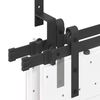 vidaXL Kit de herrajes para puertas correderas acero negro 213,5 cm