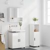 vidaXL Juego de muebles de baño con puerta 3 pcs Blanco brillante