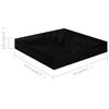 vidaXL Estante flotante de pared 4 uds MDF negro brillo 23x23,5x3,8cm