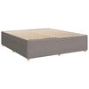 vidaXL Cama box spring con colch&oacute;n tela gris taupe 180x200 cm