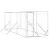 vidaXL Perrera de exterior acero galvanizado plateado 2x6x2 m