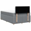 vidaXL Cama box spring con colch&oacute;n tela gris claro 120x190 cm