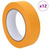 vidaXL Cintas de Enmascarar para Pintores 12 pcs Amarillo 30mm x 50m