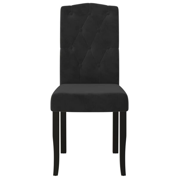 vidaXL Sillas de comedor 4 unidades terciopelo negro