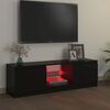 vidaXL Mueble para TV con luces LED negro 120x30x36 cm