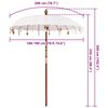vidaXL Parasol Balinés Crema 185 x 185 x 260 cm Algodón