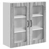 vidaXL Armario de vidrio para pared LUCCA Gris Sonoma 80 x 31 x 80 cm