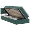 vidaXL Cama con almacenamiento Verde oscuro 100 x 200 cm Terciopelo
