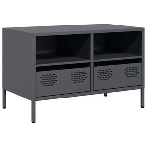 vidaXL Mueble para TV acero laminado en fr&iacute;o antracita 68x39x43,5 cm