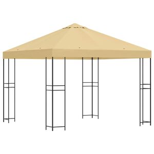 vidaXL Cenador 3 x 3 m Crema Poli&eacute;ster y Acero 190 gsm