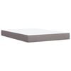 vidaXL Cama box spring con colch&oacute;n tela gris taupe 140x190 cm