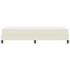 vidaXL Estructura de cama con colch&oacute;n Crema 80 x 200 cm tela