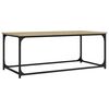 vidaXL Mesa de centro madera y hierro roble Sonoma 102x50x40 cm