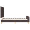 vidaXL Estructura de cama con cabecera Marr&oacute;n oscuro 140 x 190 cm tela