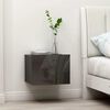 vidaXL Mesita de noche madera contrachapada gris brillante 40x30x30cm