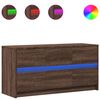vidaXL Mueble de TV LED madera ingenier&iacute;a marr&oacute;n roble 100x34x50 cm