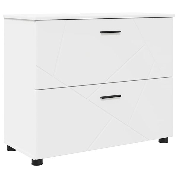 vidaXL Gabinete de Ba&ntilde;o 76,5 x 35 x 64 cm Madera contrachapada & Metal