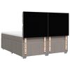 vidaXL Cama box spring con colch&oacute;n tela gris taupe 200x200 cm