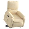 vidaXL Sill&oacute;n el&eacute;ctrico reclinable elevable de tela color crema