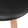 vidaXL Sillas de comedor 6 unidades plástico negro