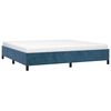 vidaXL Estructura cama sin colch&oacute;n terciopelo azul oscuro 200x200 cm