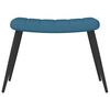 vidaXL Sillón de relax con taburete terciopelo azul