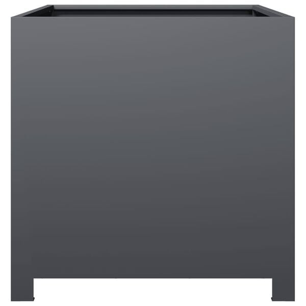 vidaXL Jardinera de acero gris antracita 50x50x50 cm