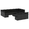 vidaXL Set sof&aacute;s de jard&iacute;n 14 pzas con cojines rat&aacute;n sint&eacute;tico negro