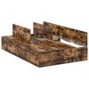 vidaXL Cama con almacenamiento con puerta Roble ahumado 120 x 190 cm