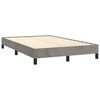 vidaXL Cama box spring con colch&oacute;n terciopelo gris claro 120x190 cm