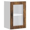 vidaXL Armario de pared para cocina puerta cristal&nbsp;Porto roble ahumado