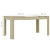 vidaXL Mesa de comedor madera de ingenier&iacute;a blanco/roble 160x80x76 cm
