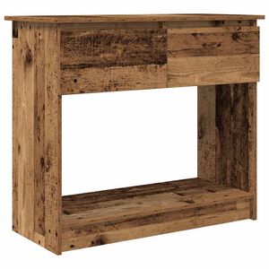 vidaXL Mesa consola con cajones madera vieja 85,5x38,5x74,5 cm
