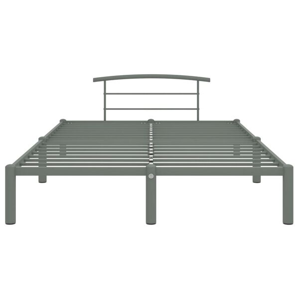 vidaXL Estructura de cama sin colch&oacute;n metal gris 120x200 cm