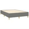 vidaXL Cama box spring con colch&oacute;n tela gris oscuro 140x190 cm