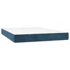 vidaXL Cama box spring con colch&oacute;n terciopelo azul oscuro 140x200 cm