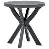 vidaXL Mesa bistro gris antracita plástico Ø70 cm