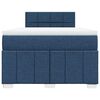 vidaXL Cama box spring con colch&oacute;n tela azul 120x190 cm