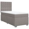 vidaXL Cama box spring con colch&oacute;n tela gris taupe 90x190 cm